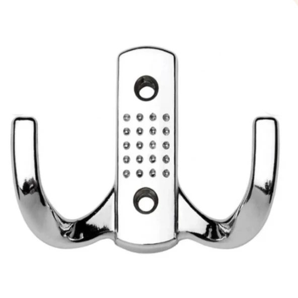 Portmanto Askı Vestiyer Duvar Dolap Elbise Askısı Krom Metal Mobilya 4 Adet - 4