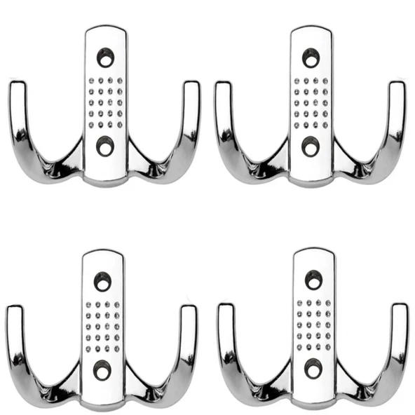Portmanto Askı Vestiyer Duvar Dolap Elbise Askısı Krom Metal Mobilya 4 Adet