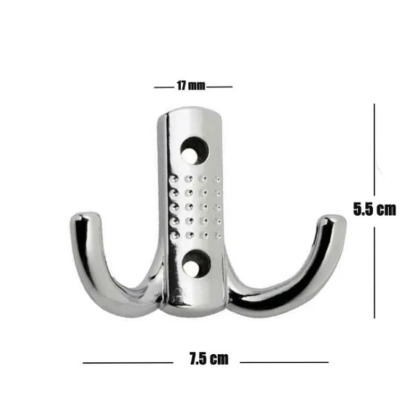 Portmanto Askı Vestiyer Duvar Dolap Elbise Askısı Krom Metal Mobilya 4 Adet - 3