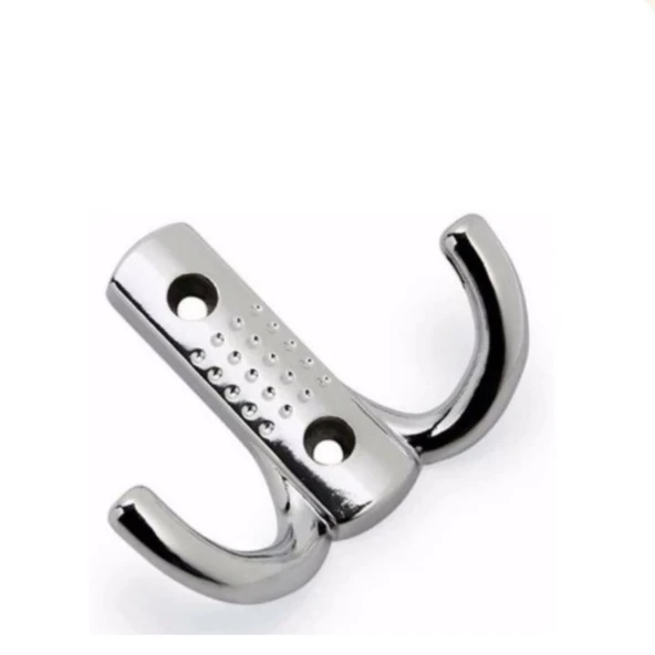 Portmanto Askı Vestiyer Duvar Dolap Elbise Askısı Krom Metal Mobilya 4 Adet - 5