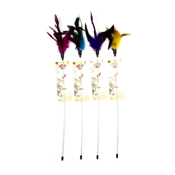 203561 Catlife Tüylü Zilli Kedi Oltası 58 Cm ürün görseli