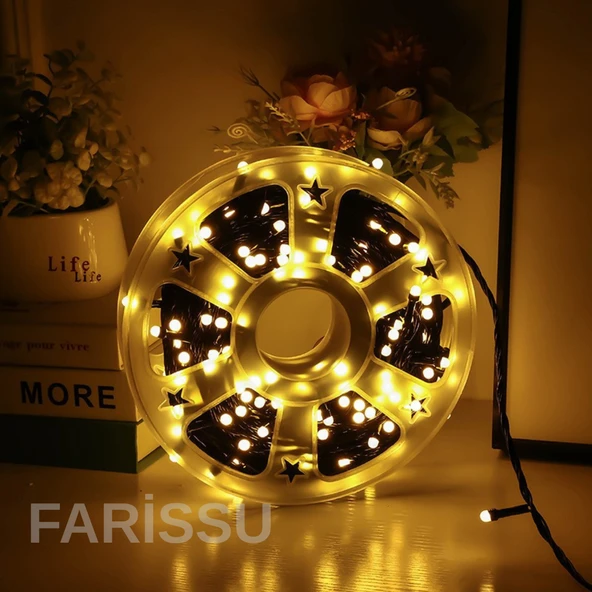 FİŞLİ 50 Metre Dekoratif LED Işıklar - Dış Mekan Yılbaşı ve Süsleme Aydınlatması (8 Fonksiyonlu Gün Işığı) - 4