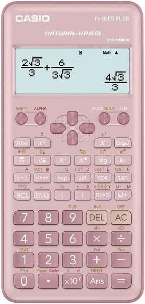 Casio Bilimsel Hesap Makinesi Pembe / FX‑82ES Plus (10+2 Haneli, Pembe) - 1