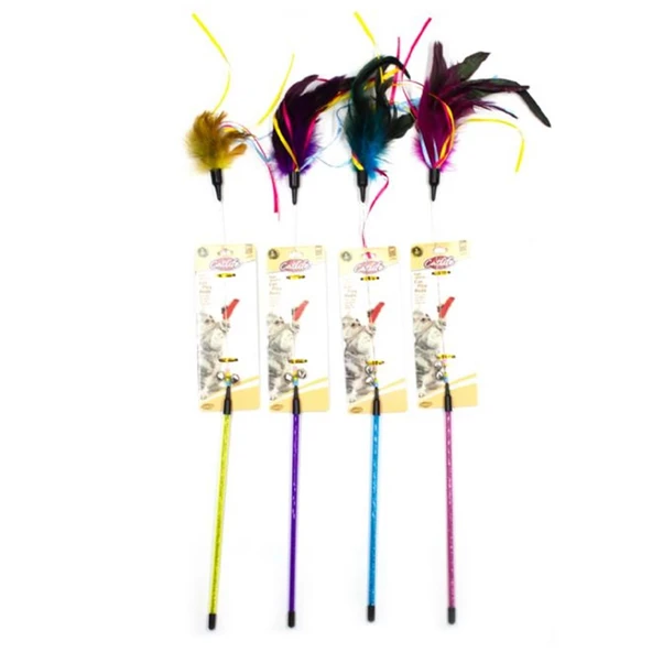 203600 Catlife Tüylü Zilli Kedi Oltası 65 Cm ürün görseli 1