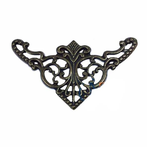 Dekoratif Köşe Süsü, Köşelik - Büyük, 31x55mm, Antik, 100 Adet - 2