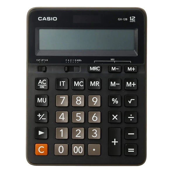 Casio Value Series 12 Haneli Masaüstü Hesap Makinesi Siyah / GX‑12B‑BK ürün görseli
