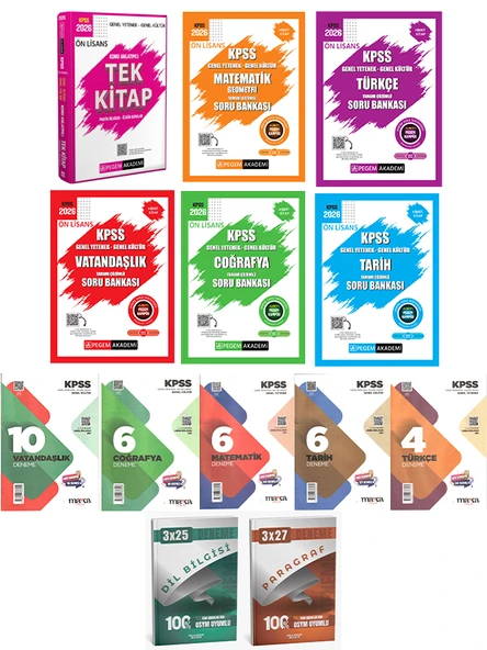 Pegem + Anla Kazan 2026 KPSS Ön Lisans Tek Konu + Modüler Soru +Marka Deneme+Anla Kazan Deneme 12Lİ - Resim 3
