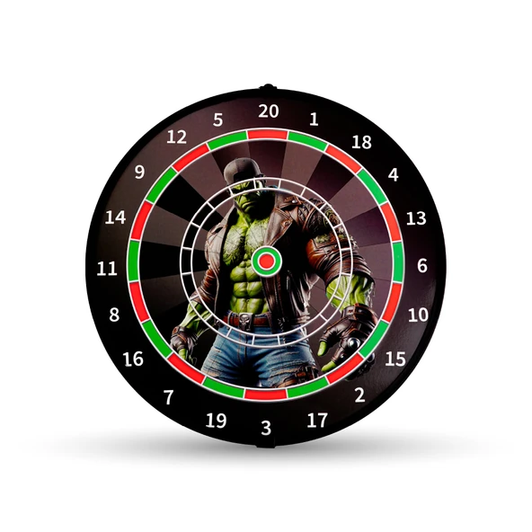 4 Oklu Mıknatıslı Hulk Dart Seti Çift Yönlü Manyetik Dart Askılı Dartboard - 5