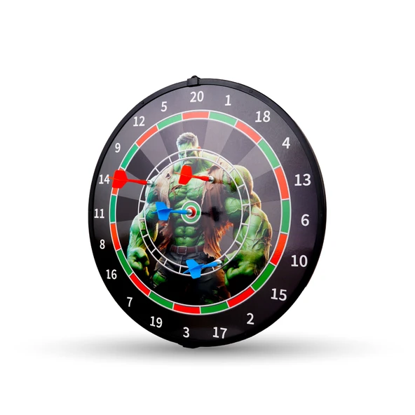 4 Oklu Mıknatıslı Hulk Dart Seti Çift Yönlü Manyetik Dart Askılı Dartboard - 4