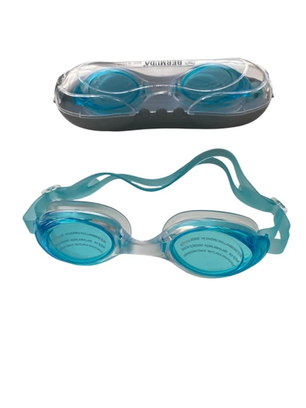 Havuz Deniz Yüzücü Gözlüğü Kutulu UV Korumalı Esnek Burun Yüzme Gözlüğü - 5