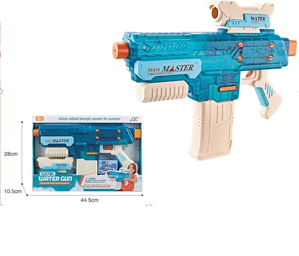 Büyük Boy Otomatik Atış Yapan 8-10 Metre Menzilli Pilli Bataryalı Su Tabancası - 6