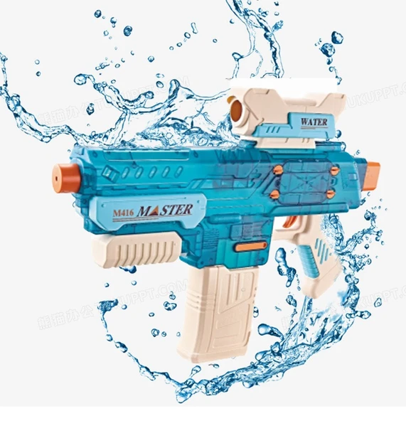 Büyük Boy Otomatik Atış Yapan 8-10 Metre Menzilli Pilli Bataryalı Su Tabancası