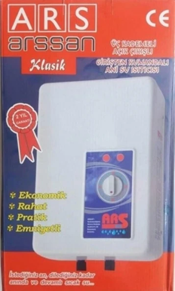 ARS Arssan Elektrikli Şofben 7000w Üç Kademe ürün görseli