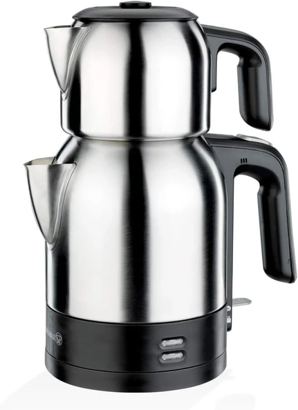 Korkmaz Demkolik Satin/Siyah Elektrikli Çaydanlık ürün görseli