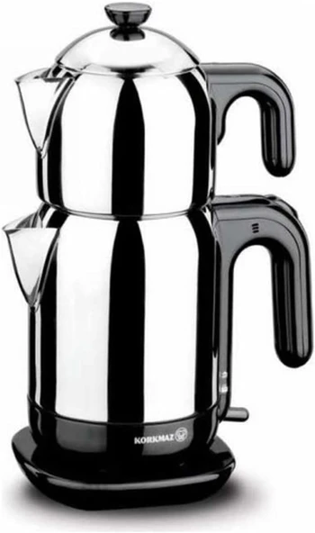 Korkmaz Demtez Inox/Siyah Elektrikli Çaydanlık ürün görseli