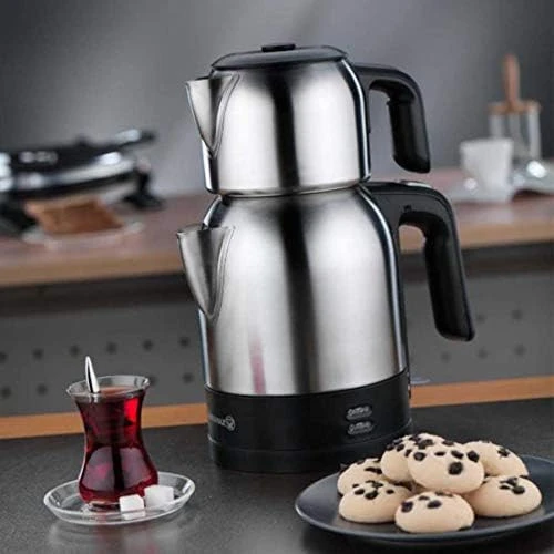 Korkmaz Demkolik Inox/Siyah Elektrikli Çaydanlık ürün görseli