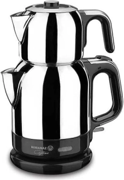 Korkmaz Çaytema Elektrikli Çaydanlık Inox Krom A331 ürün görseli