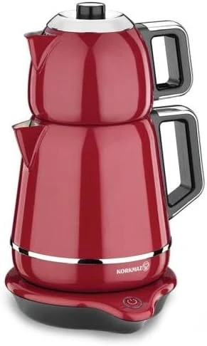 Korkmaz Demiks Kırmızı/Krom Elektrikli Çaydanlık ürün görseli