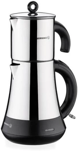 KORKMAZ A851 Hasbahçe Elektrikli Çaydanlık Parlak/Siyah ürün görseli