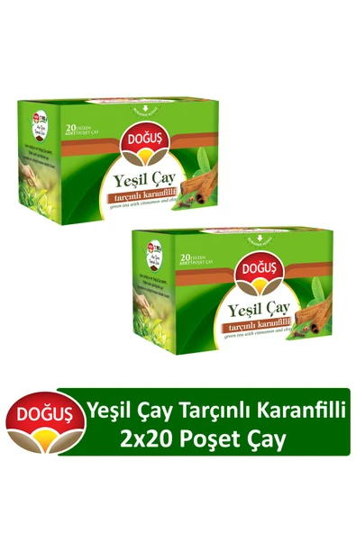 Doğuş Karanfilli Tarçınlı Yeşil Çay 20"li 2 Adet ürün görseli