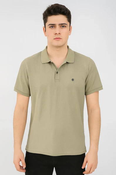 Gewer Slim Fit Erkek Kısa Kol Polo Yaka Tshirt - 7350 - Resim 4