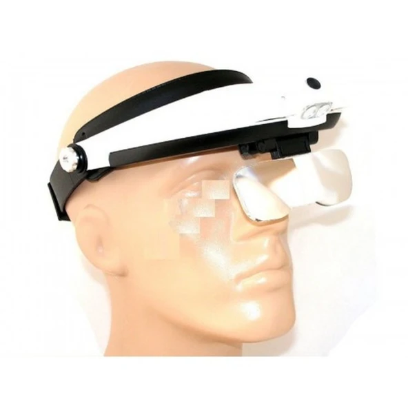 5 Mercekli Çok Fonksiyonlu Başlık Tip Işıklı Büyüteç Mg-81001-g - 4