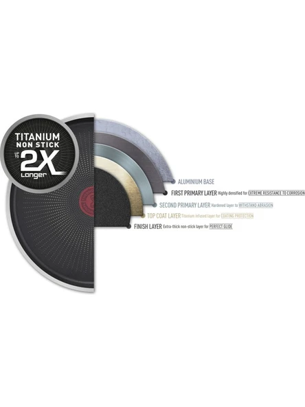 Tefal Titanyum 2X XL Difüzyon Tabanlı 26 cm Kısa Tencere - 3