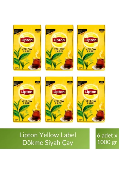 Lipton Yellow Label Dökme Siyah Çay 1000 gr x 6 Adet - 1