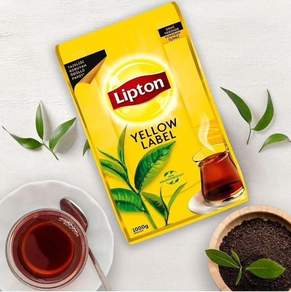 Lipton Yellow Label Dökme Siyah Çay 1000 gr x 9 Adet - 6