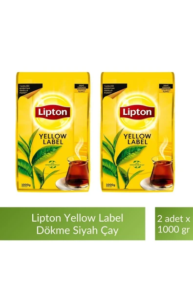 Lipton Yellow Label Dökme Siyah Çay 1000 gr x 2 Adet - 1
