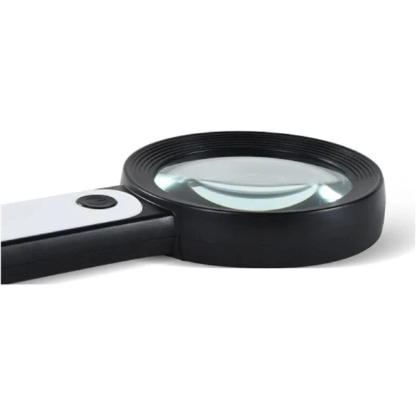 30x 12ışıklı Büyüteç Taşınabilir Çıft Katmanlı Optik Cam Okuma Büyüteç 229018 - 7