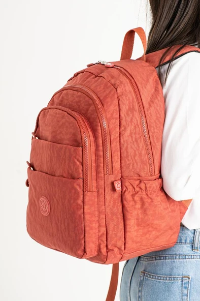 Unisex Okul Çantası Klinkır Kumaş Sırt Çantası Çok Cepli Hafif Yağmur Geçirmez 42*30 Cm ürün görseli 1