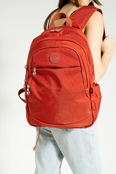 Unisex Okul Çantası Klinkır Kumaş Günlük Sırt Çantası Çok Cepli Hafif Yağmur Geçirmez 38*28 Cm ürün görseli 1