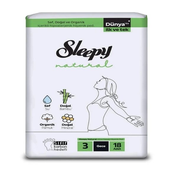 Sleepy Natural Süper Eco Paket Gece 18 Adet