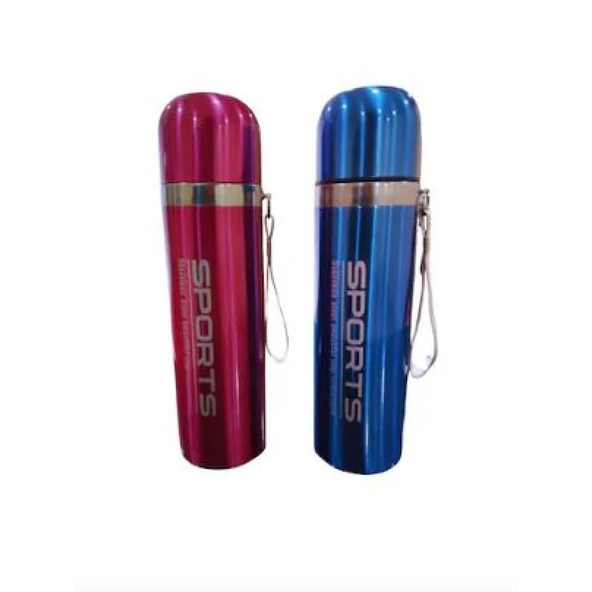 Sports 500 Ml Paslanmaz Çelik  Mavi Ve Pembe Çift  Termosu - 2