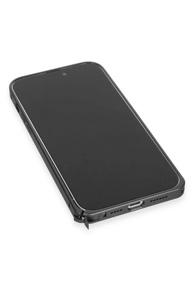 Joko iPhone 15 Pro Max Metal Bumper Mat Kapak - Siyah ürün görseli 1