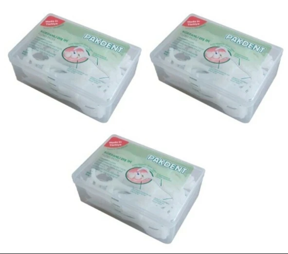 Pakdent Kürdanlı Diş İpi 50'li 3 Adet