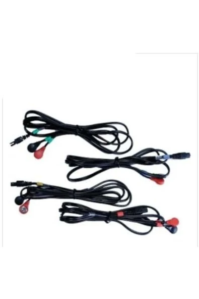 MEDİKALCİM Compex Tens Ems Cihazı Kablo 4 ADET Çıtçıtlı Kablosu ürün görseli 1
