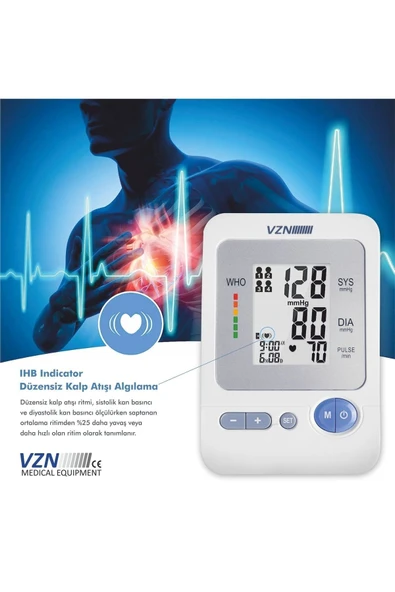 MEDİKALCİM 1304 Kol Tipi Koldan Ölçer Otomatik Dijital Tansiyon Aleti 5 Yıl Garantili - Resim 3