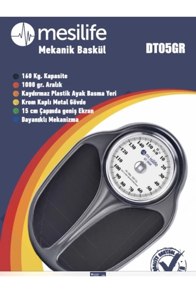 Mesitaş Mesilife Dt-05 Mekanik Baskül Banyo Tipi Tartı - Resim 2