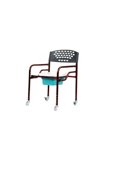MEDİKALCİM Katlanır Tekerlekli Klozet Yükseltici Tuvalet Sandalyesi - 1