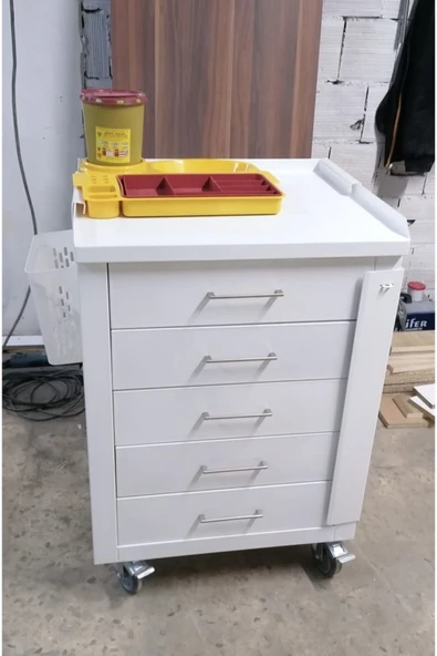 MEDİKALCİM Beş Çekmeceli Pansuman Arabası K-208 ürün görseli