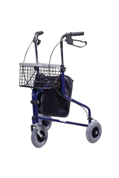 MEDİKALCİM 3 Tekerlekli Çantalı Frenli Walker Yürüteç ürün görseli