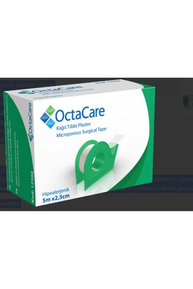 Octacare Medikalcim Kağıt Tıbbi Plaster 5 m x 2,5 cm 1 Adet (Dispenserli) ürün görseli