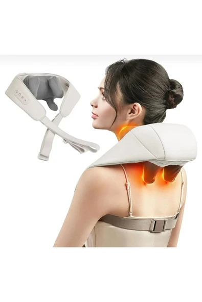 FASTGO Şarjlı Masaj cihazı Ovmalı Isıtmalı Boyun Omuz Cihazı Bacak Insan Eli Yoğurma Hissi Masaj Aleti ürün görseli