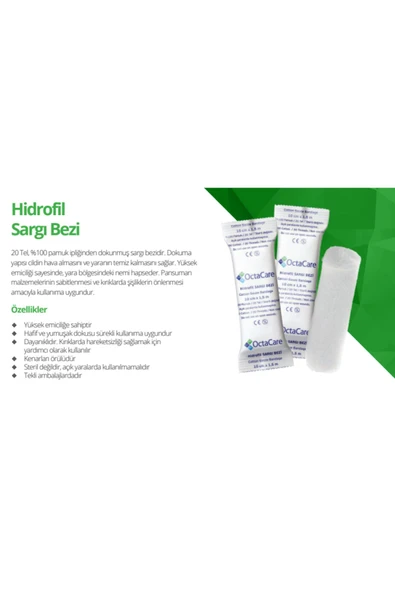 MEDİKALCİM Medikalcim  OctaCare Hidrofil Sargı Bezi 20 cm x 100 m 1 Adet ürün görseli