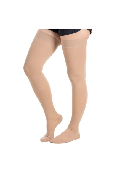 Wingmed Ccl2 Diz Üstü Burnu Kapalı Varis Çorabı (Bej) - Resim 2