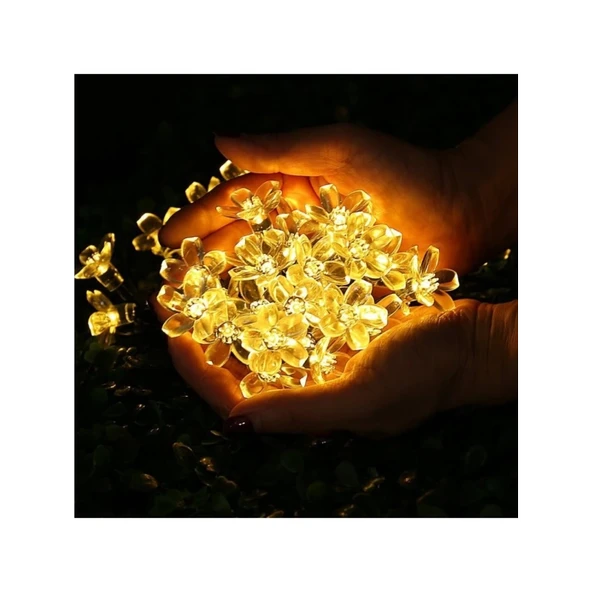 Solar 30 Ledli Çiçekli Günışığı Bahçe Aydınlatma Dekorasyon Güneş Enerjili - 4