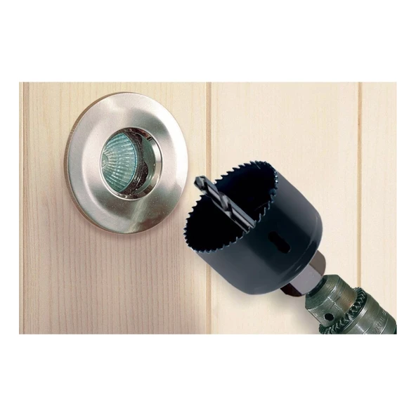 8 Parça Panç Seti Ağaç Kesme Testere Matkap Ucu Takımı Alçıpan Tavan Kesme - 2