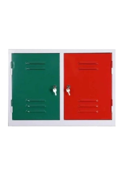 KamusalMarket Narkotik Ilaç Dolabı 50x60x20 Cm Toksin Ilaç Dolabı Eczane Kırmızı Yeşil Dolap Yönetmelige Uygun - 2